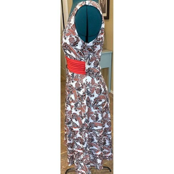 Perceptions New York Dress Fit & Flare Paisley Polyester Blend Women Size S-NWT - Picture 14 of 15